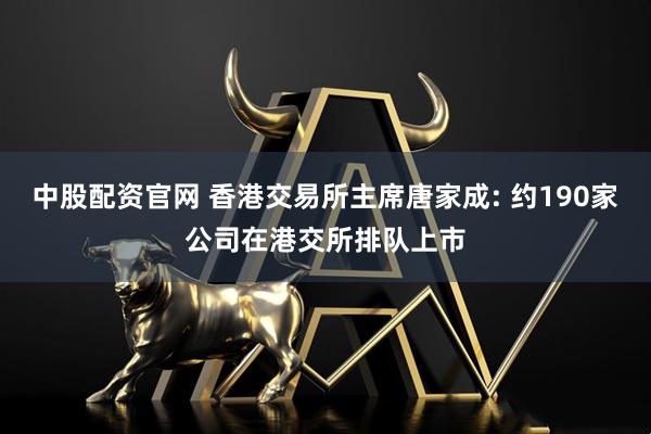中股配资官网 香港交易所主席唐家成: 约190家公司在港交所排队上市